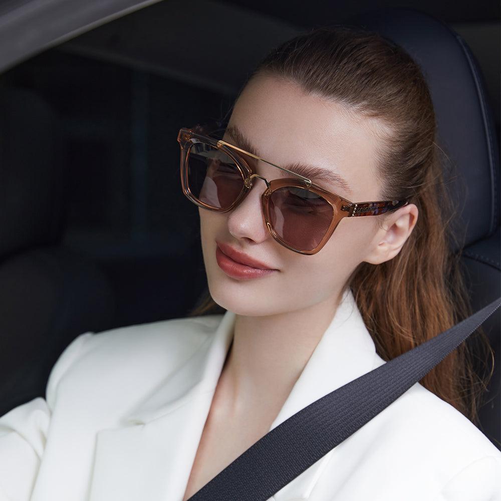 Dollger Trendy Square Polarized Vintage Sunglasses